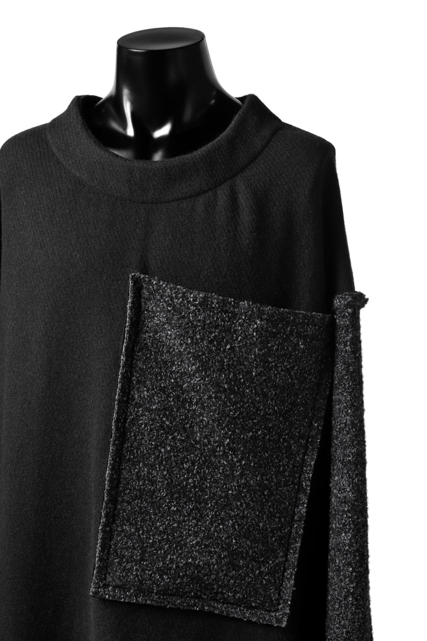 画像をギャラリービューアに読み込む, SOSNOVSKA ATTACHED POCKET KNIT SWEATER (BLACK)