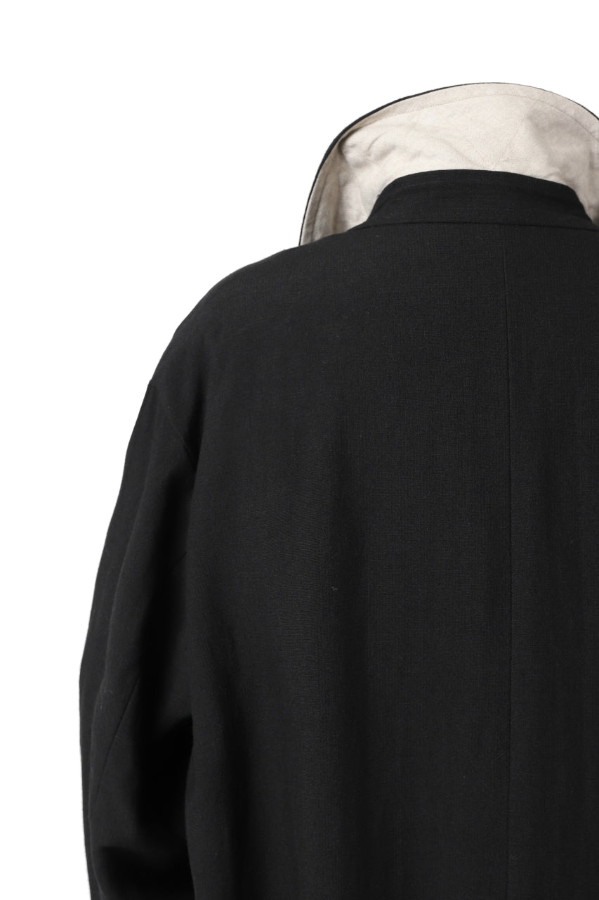 画像をギャラリービューアに読み込む, KLASICA HM-C DOUBLE BREASTED COAT / MONOTONE HOUND TOOTH (BLACK)