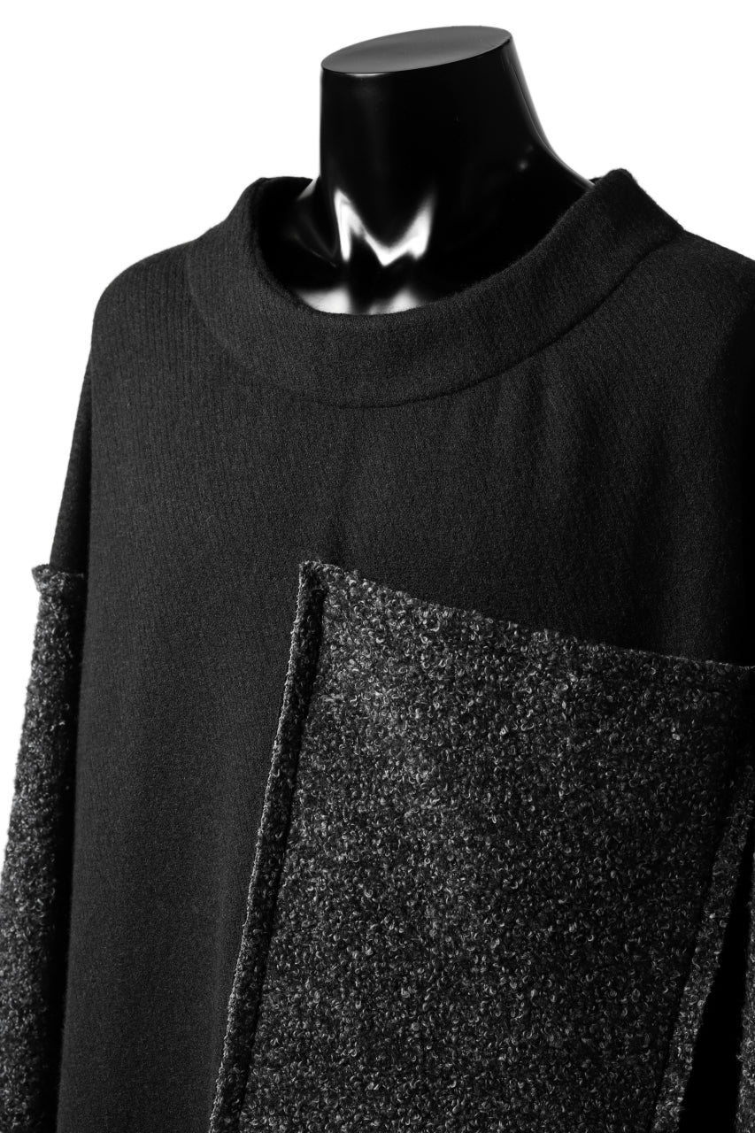 画像をギャラリービューアに読み込む, SOSNOVSKA ATTACHED POCKET KNIT SWEATER (BLACK)