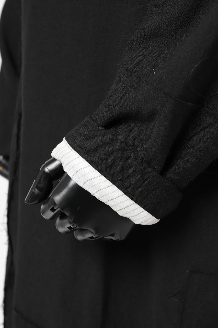 画像をギャラリービューアに読み込む, KLASICA HM-C DOUBLE BREASTED COAT / MONOTONE HOUND TOOTH (BLACK)