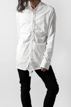 画像をギャラリービューアに読み込む, thomkrom NO COLLAR SHIRT/ JERSEY+WOVEN (OFF WHITE)