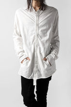 画像をギャラリービューアに読み込む, thomkrom NO COLLAR SHIRT/ JERSEY+WOVEN (OFF WHITE)