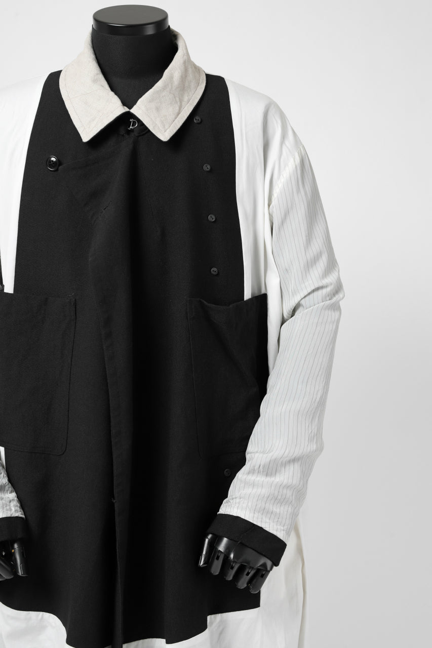 画像をギャラリービューアに読み込む, KLASICA HM-C DOUBLE BREASTED COAT / MONOTONE HOUND TOOTH (BLACK)