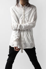 画像をギャラリービューアに読み込む, thomkrom NO COLLAR SHIRT/ JERSEY+WOVEN (OFF WHITE)