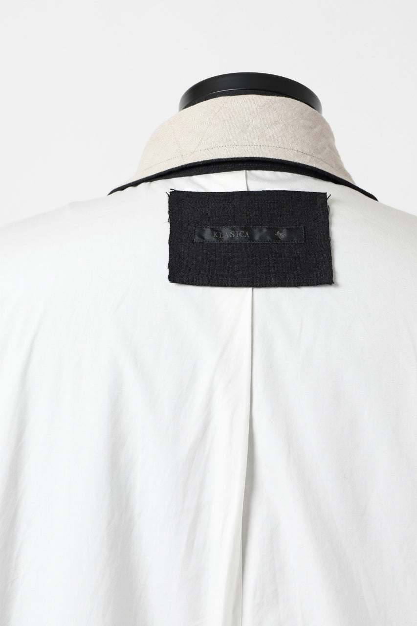 画像をギャラリービューアに読み込む, KLASICA HM-C DOUBLE BREASTED COAT / MONOTONE HOUND TOOTH (BLACK)