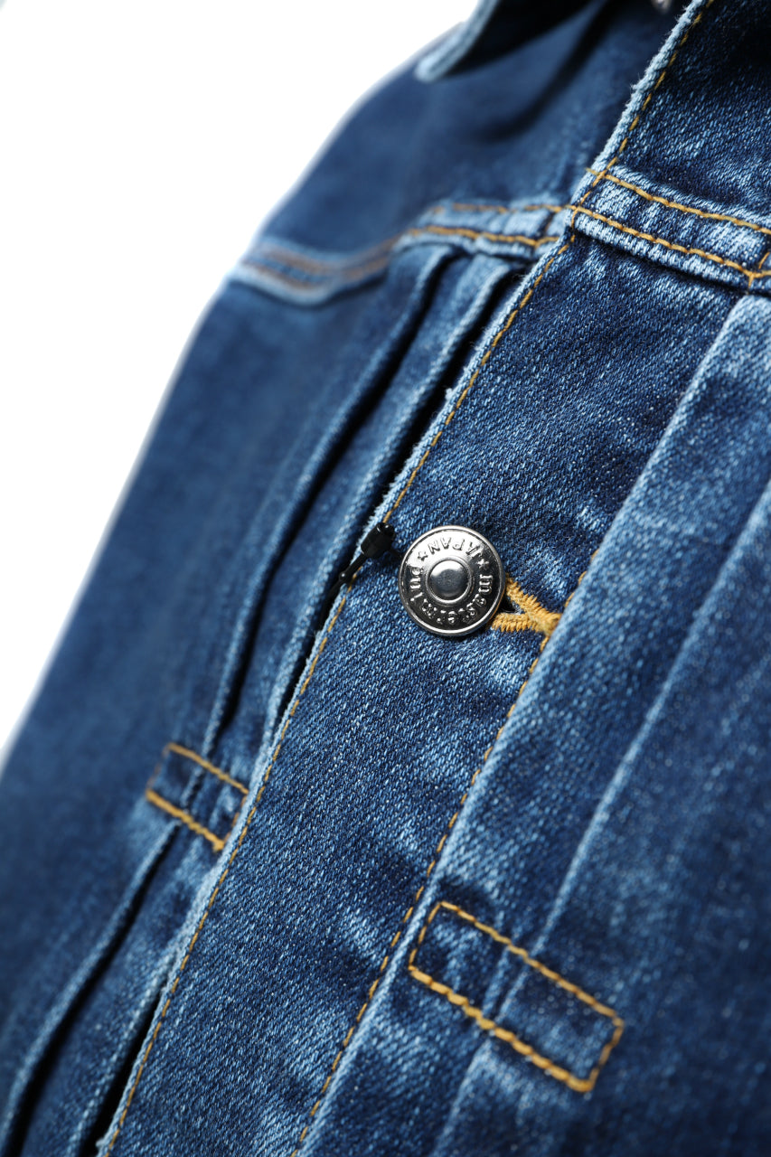 画像をギャラリービューアに読み込む, mastermind JAPAN TYPE-1st TRUCKER JACKET / 2WAY STRETCH DENIM (INDIGO)