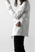 画像をギャラリービューアに読み込む, thomkrom NO COLLAR SHIRT/ JERSEY+WOVEN (OFF WHITE)