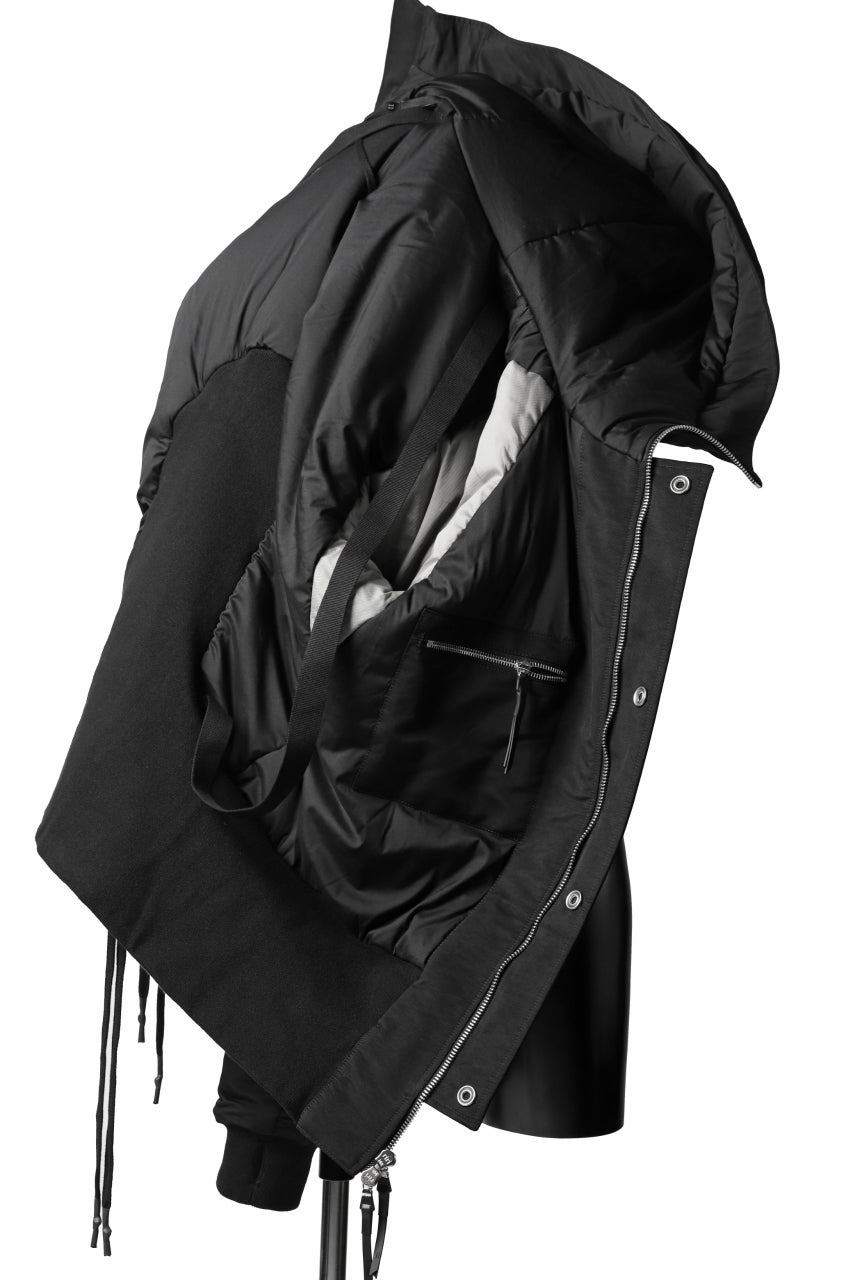 画像をギャラリービューアに読み込む, 11 BY BORIS BIDJAN SABERI PADDED HOODIE JACKET "J17-F-1323" (BLACK)