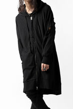 画像をギャラリービューアに読み込む, thomkrom SLAB JERSEY HOODIE ZIP UP PARKA / SLASHED CUT (BLACK)