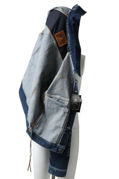 画像をギャラリービューアに読み込む, mastermind JAPAN TYPE-1st TRUCKER JACKET / 2WAY STRETCH DENIM (INDIGO)