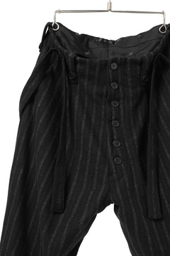 画像をギャラリービューアに読み込む, KLASICA BARREL SUSPENDER TROUSERS / WOOL FLANNEL (VINTAGE STRIPE)