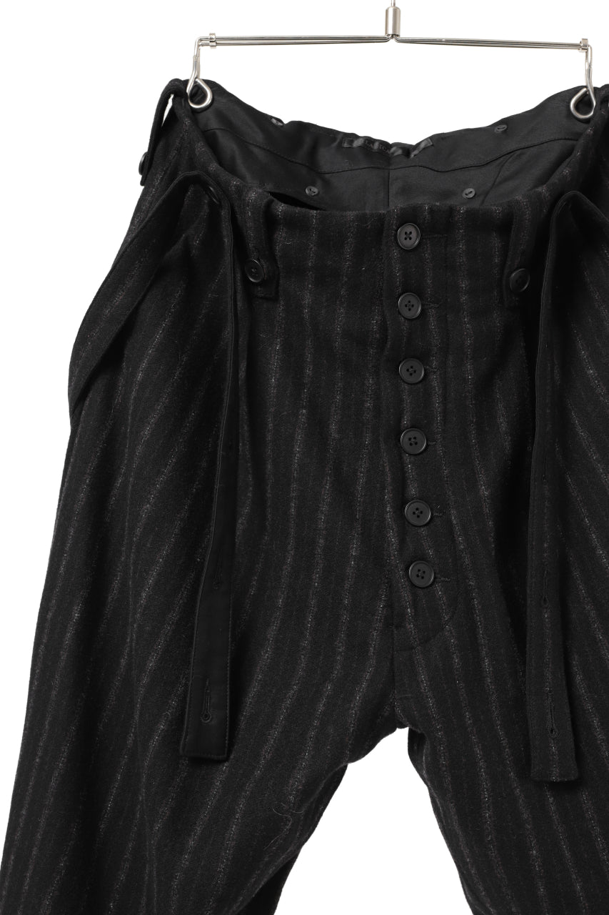 画像をギャラリービューアに読み込む, KLASICA BARREL SUSPENDER TROUSERS / WOOL FLANNEL (VINTAGE STRIPE)