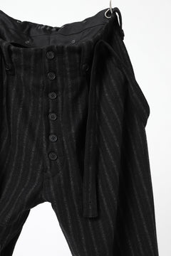 画像をギャラリービューアに読み込む, KLASICA BARREL SUSPENDER TROUSERS / WOOL FLANNEL (VINTAGE STRIPE)
