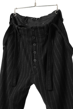 画像をギャラリービューアに読み込む, KLASICA BARREL SUSPENDER TROUSERS / WOOL FLANNEL (VINTAGE STRIPE)