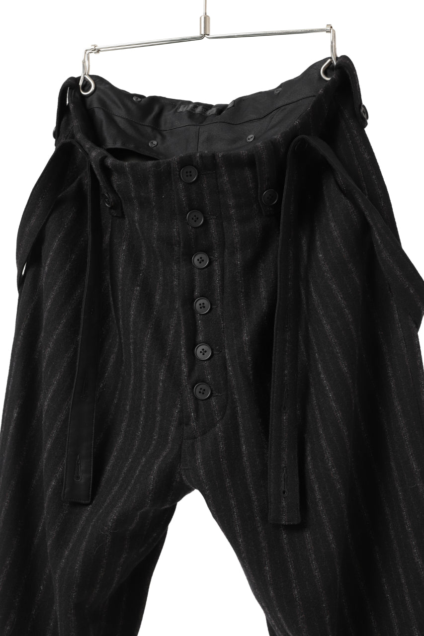 画像をギャラリービューアに読み込む, KLASICA BARREL SUSPENDER TROUSERS / WOOL FLANNEL (VINTAGE STRIPE)
