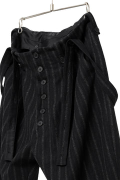 画像をギャラリービューアに読み込む, KLASICA BARREL SUSPENDER TROUSERS / WOOL FLANNEL (VINTAGE STRIPE)