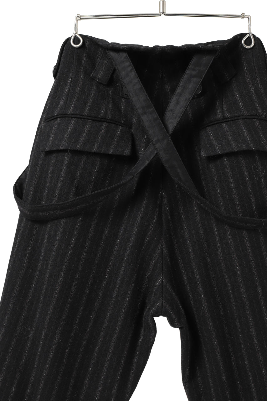 画像をギャラリービューアに読み込む, KLASICA BARREL SUSPENDER TROUSERS / WOOL FLANNEL (VINTAGE STRIPE)