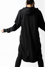 画像をギャラリービューアに読み込む, thomkrom SLAB JERSEY HOODIE ZIP UP PARKA / SLASHED CUT (BLACK)