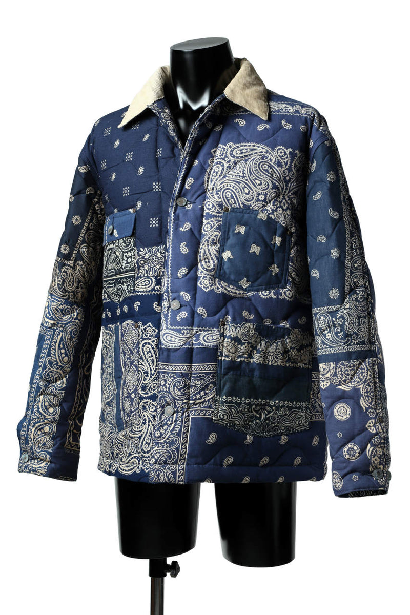 READYMADE QUILTED BANDANA BURN COAT (NAVY)