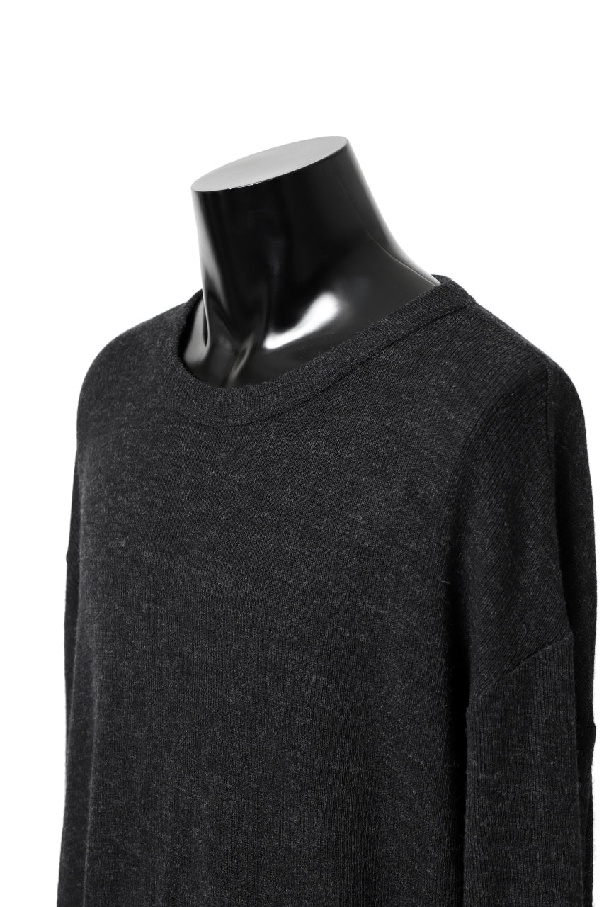 Load image into Gallery viewer, KLASICA ASLEEP CREW NECK KNIT SWEATER / WEANER WOOL RIB (SHADOW)