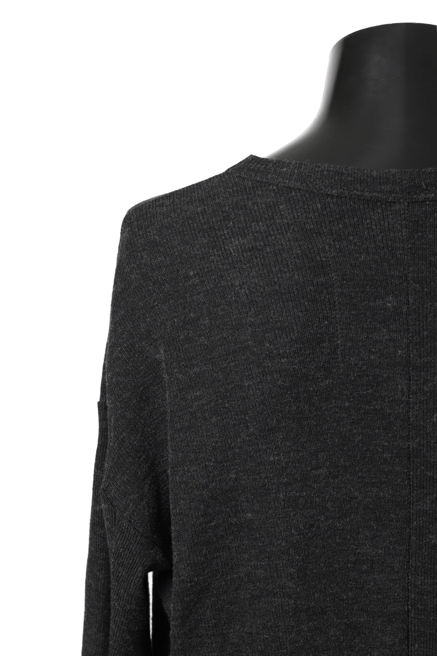 Load image into Gallery viewer, KLASICA ASLEEP CREW NECK KNIT SWEATER / WEANER WOOL RIB (SHADOW)