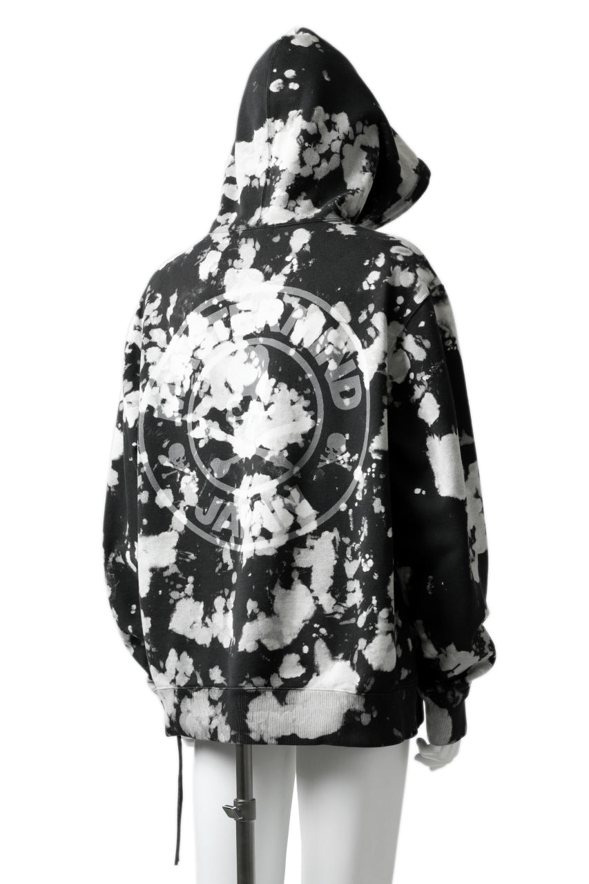 Load image into Gallery viewer, mastermind JAPAN SWEAT HOODIE / BLEACH & TIE DYE (BLACK x WHITE)