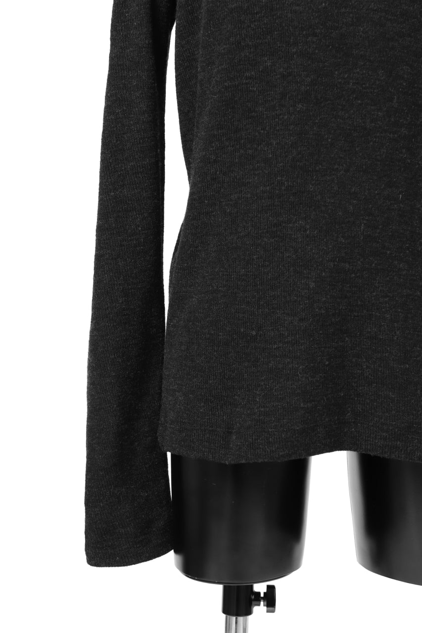 画像をギャラリービューアに読み込む, KLASICA SMOKE TURTLE NECK KNIT SWEATER / WEANER WOOL RIB (SHADOW)