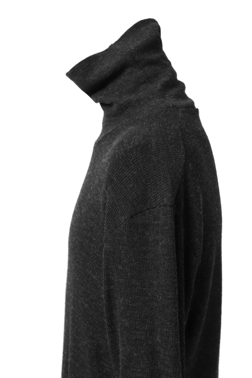画像をギャラリービューアに読み込む, KLASICA SMOKE TURTLE NECK KNIT SWEATER / WEANER WOOL RIB (SHADOW)