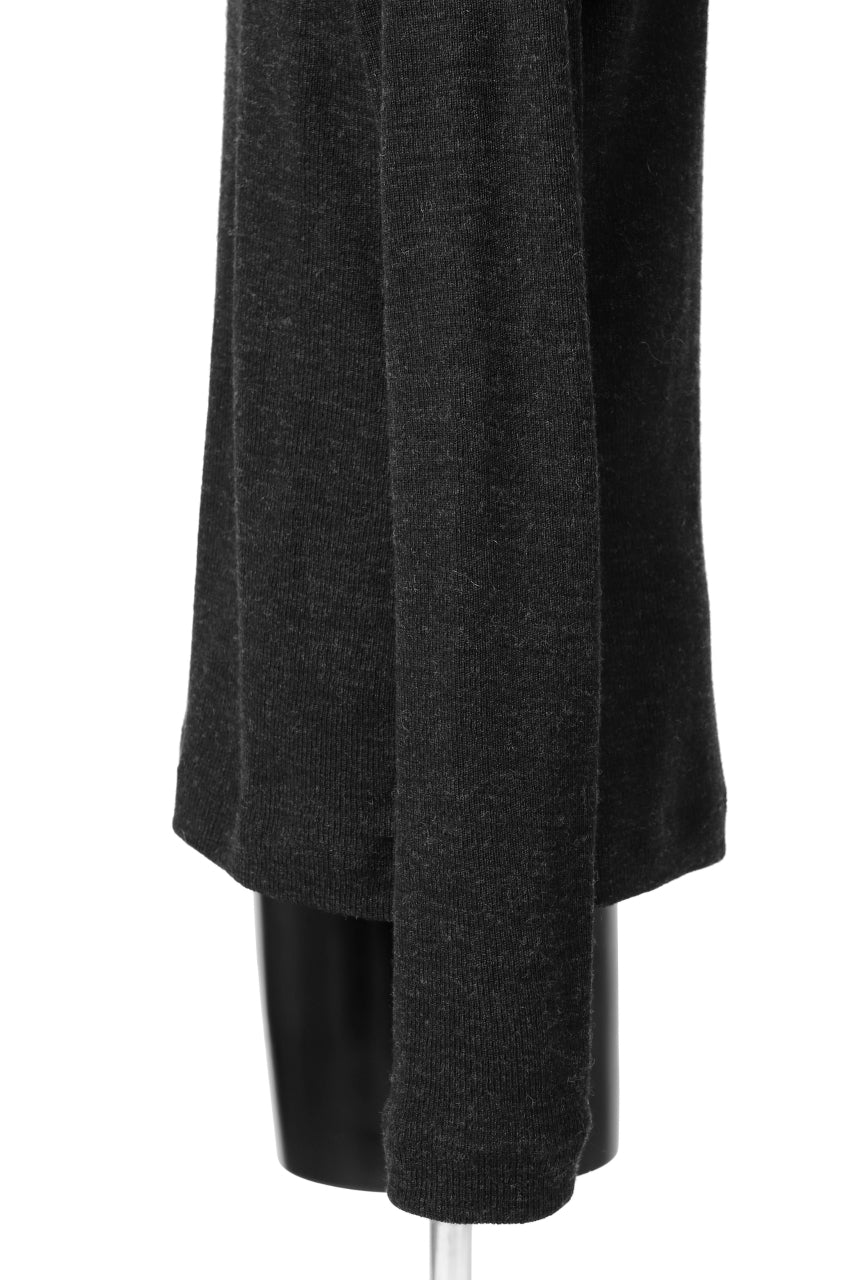 画像をギャラリービューアに読み込む, KLASICA SMOKE TURTLE NECK KNIT SWEATER / WEANER WOOL RIB (SHADOW)