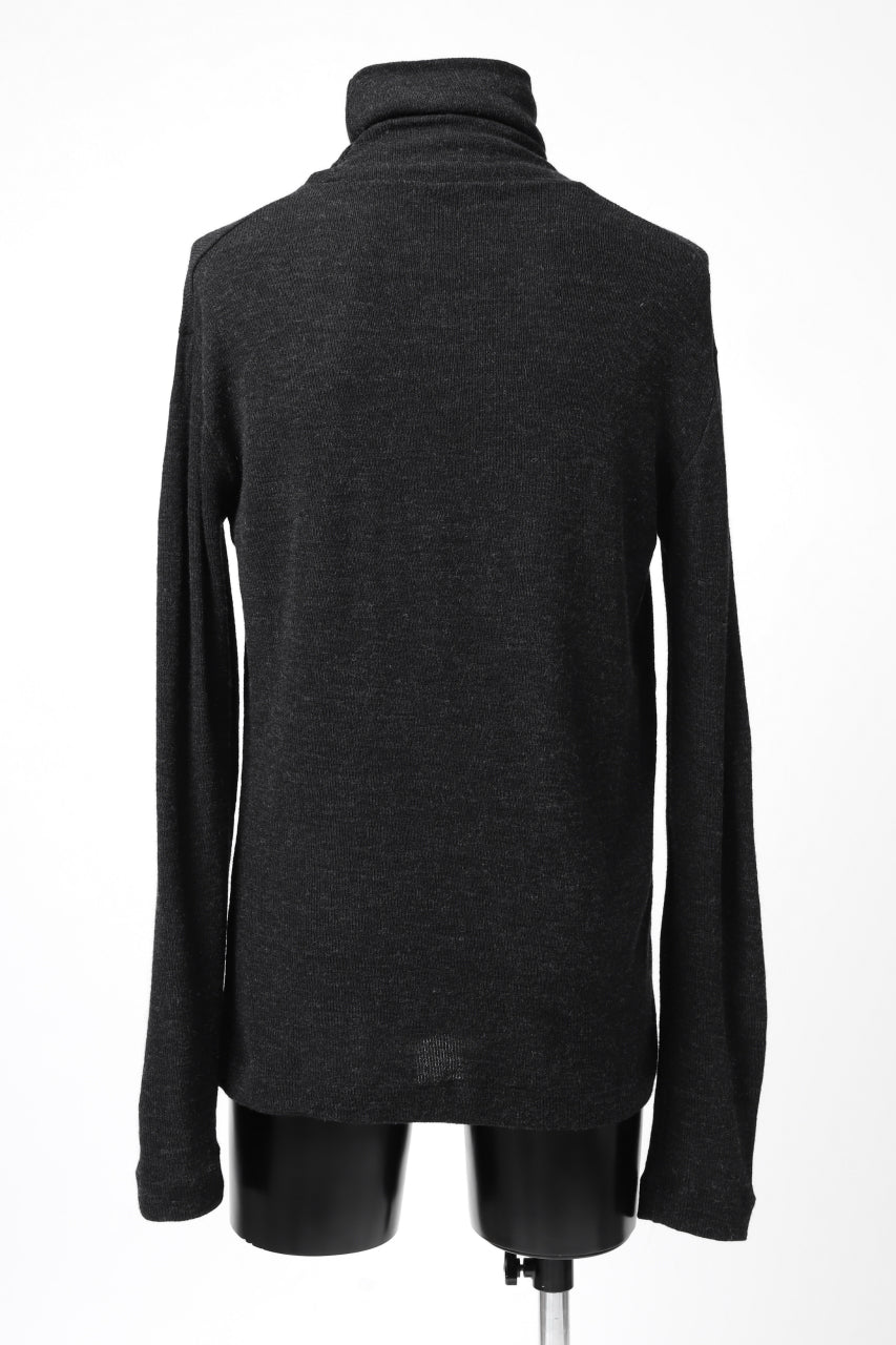 画像をギャラリービューアに読み込む, KLASICA SMOKE TURTLE NECK KNIT SWEATER / WEANER WOOL RIB (SHADOW)