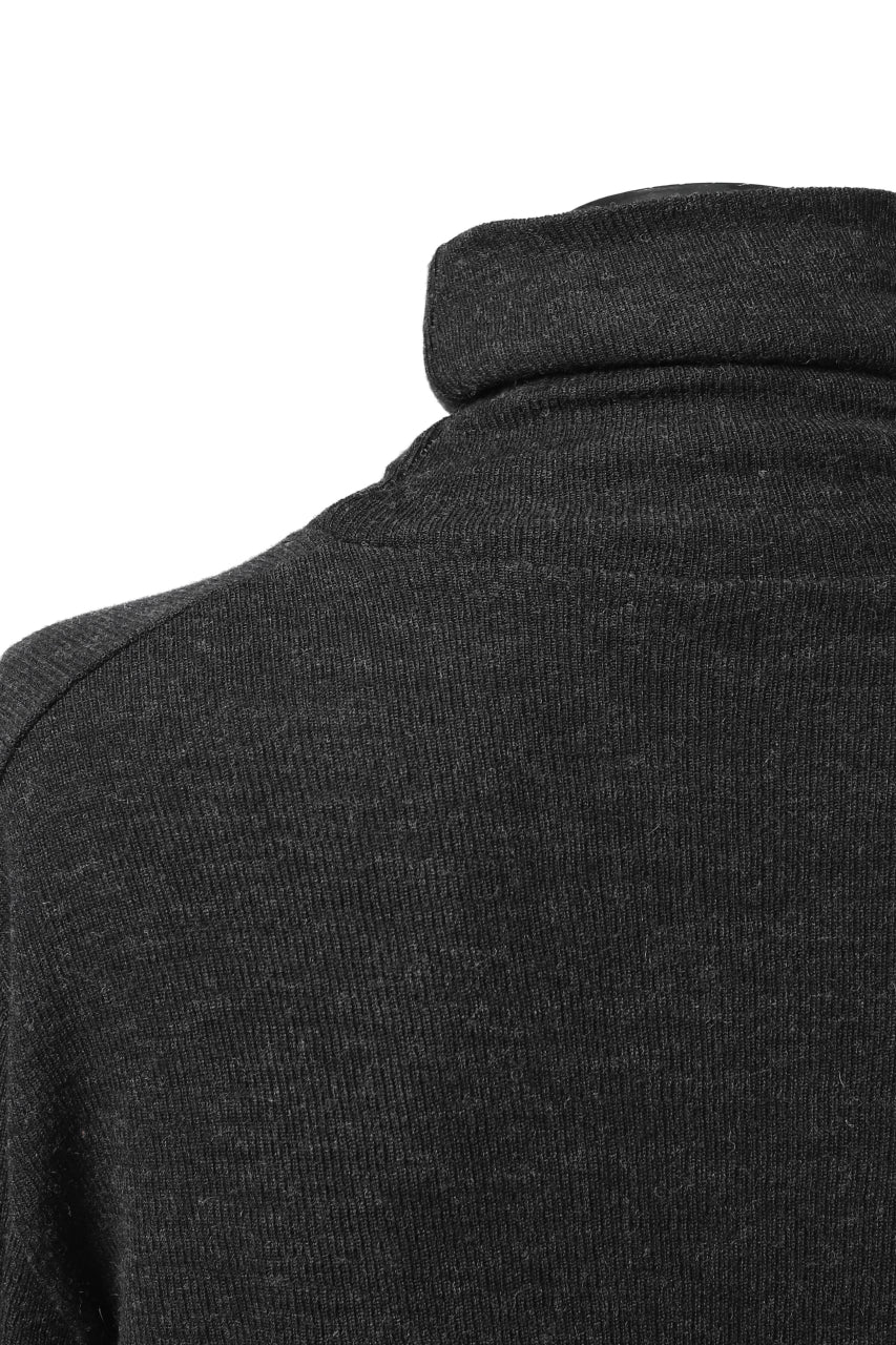 画像をギャラリービューアに読み込む, KLASICA SMOKE TURTLE NECK KNIT SWEATER / WEANER WOOL RIB (SHADOW)