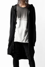画像をギャラリービューアに読み込む, thomkrom SLAB JERSEY HOODIE ZIP UP PARKA / SLASHED CUT (BLACK)