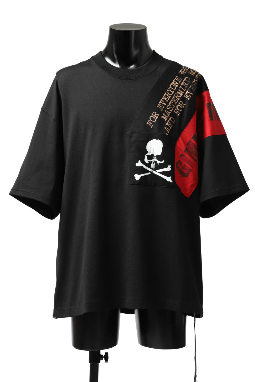 画像をギャラリービューアに読み込む, mastermind JAPAN RANDOM PATCH BOXYFIT T-SHIRT (BLACK)