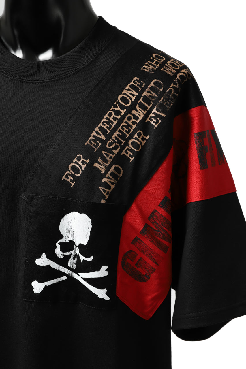 画像をギャラリービューアに読み込む, mastermind JAPAN RANDOM PATCH BOXYFIT T-SHIRT (BLACK)