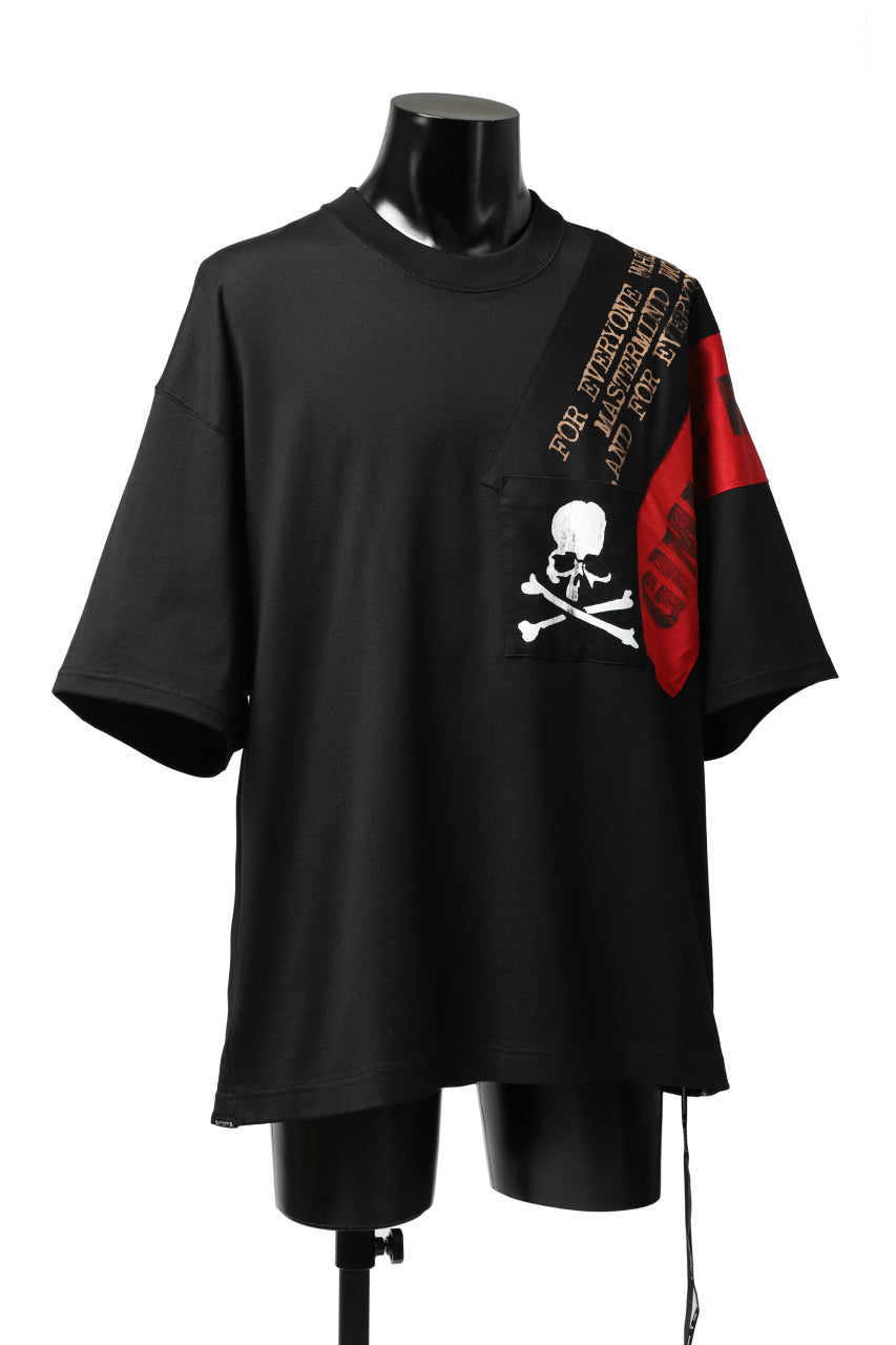 画像をギャラリービューアに読み込む, mastermind JAPAN RANDOM PATCH BOXYFIT T-SHIRT (BLACK)