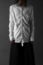 画像をギャラリービューアに読み込む, thomkrom NO COLLAR SHIRT/ JERSEY+WOVEN (OFF WHITE)