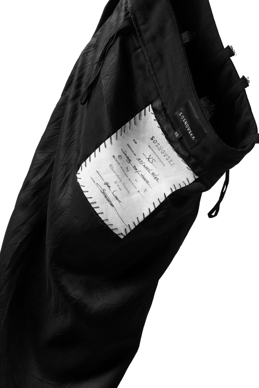 画像をギャラリービューアに読み込む, SOSNOVSKA exclusive KNEE ELLIPSED PANTS (BLACK)