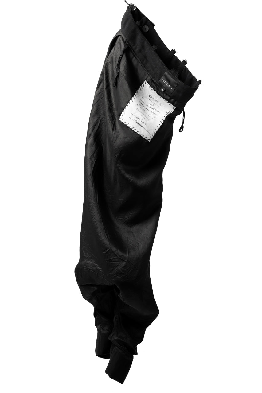画像をギャラリービューアに読み込む, SOSNOVSKA exclusive KNEE ELLIPSED PANTS (BLACK)