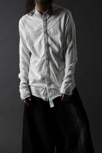 画像をギャラリービューアに読み込む, thomkrom NO COLLAR SHIRT/ JERSEY+WOVEN (OFF WHITE)