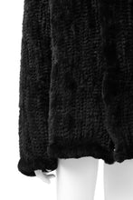 Load image into Gallery viewer, ISAMU KATAYAMA BACKLASH HOODIE KNIT BLOUSON / RABIT FUR (BLACK)