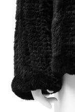 Load image into Gallery viewer, ISAMU KATAYAMA BACKLASH HOODIE KNIT BLOUSON / RABIT FUR (BLACK)