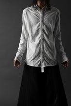 画像をギャラリービューアに読み込む, thomkrom NO COLLAR SHIRT/ JERSEY+WOVEN (OFF WHITE)