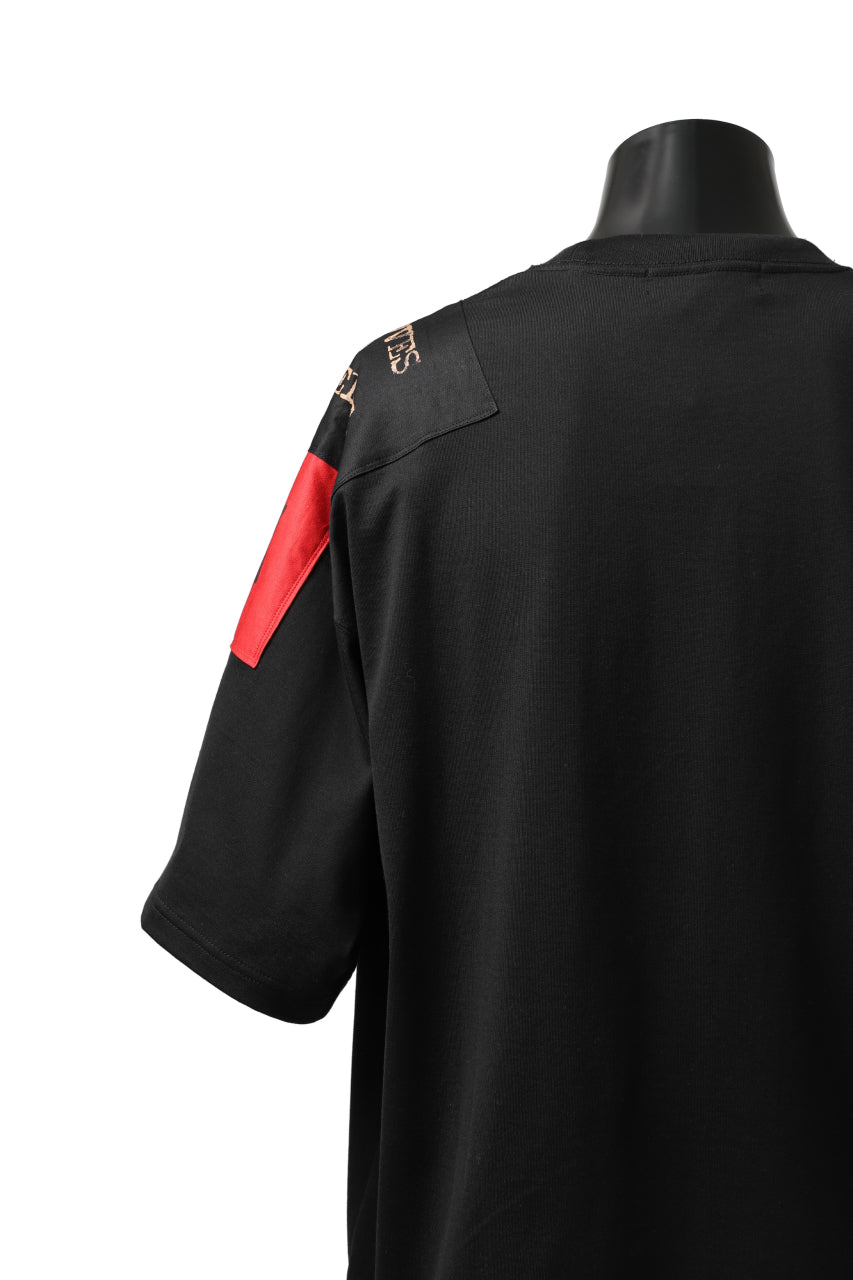 画像をギャラリービューアに読み込む, mastermind JAPAN RANDOM PATCH BOXYFIT T-SHIRT (BLACK)