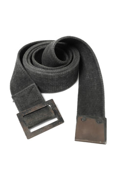 画像をギャラリービューアに読み込む, BORIS BIDJAN SABERI FABRIC & PLATE BELT / RESIN DYED "BELT5-SIN" (DARK GREY)