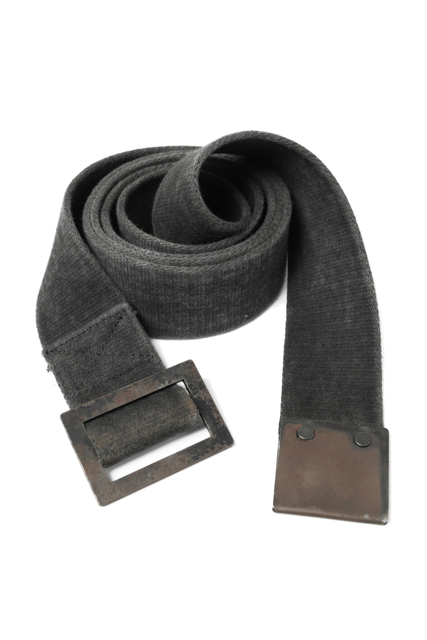 画像をギャラリービューアに読み込む, BORIS BIDJAN SABERI FABRIC & PLATE BELT / RESIN DYED "BELT5-SIN" (DARK GREY)