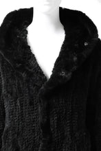 Load image into Gallery viewer, ISAMU KATAYAMA BACKLASH HOODIE KNIT BLOUSON / RABIT FUR (BLACK)