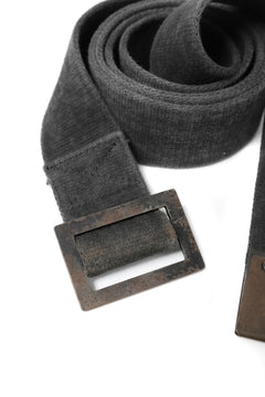 画像をギャラリービューアに読み込む, BORIS BIDJAN SABERI FABRIC & PLATE BELT / RESIN DYED "BELT5-SIN" (DARK GREY)