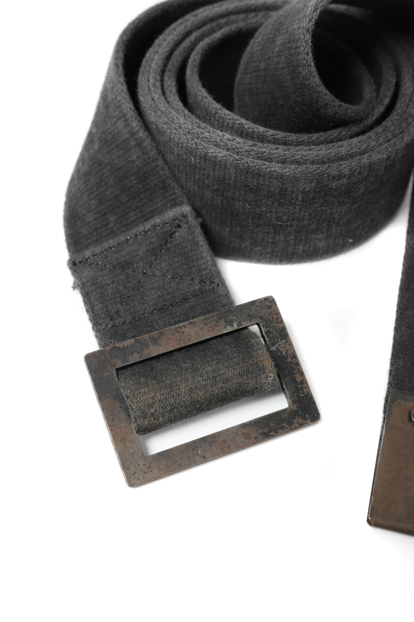 画像をギャラリービューアに読み込む, BORIS BIDJAN SABERI FABRIC & PLATE BELT / RESIN DYED "BELT5-SIN" (DARK GREY)