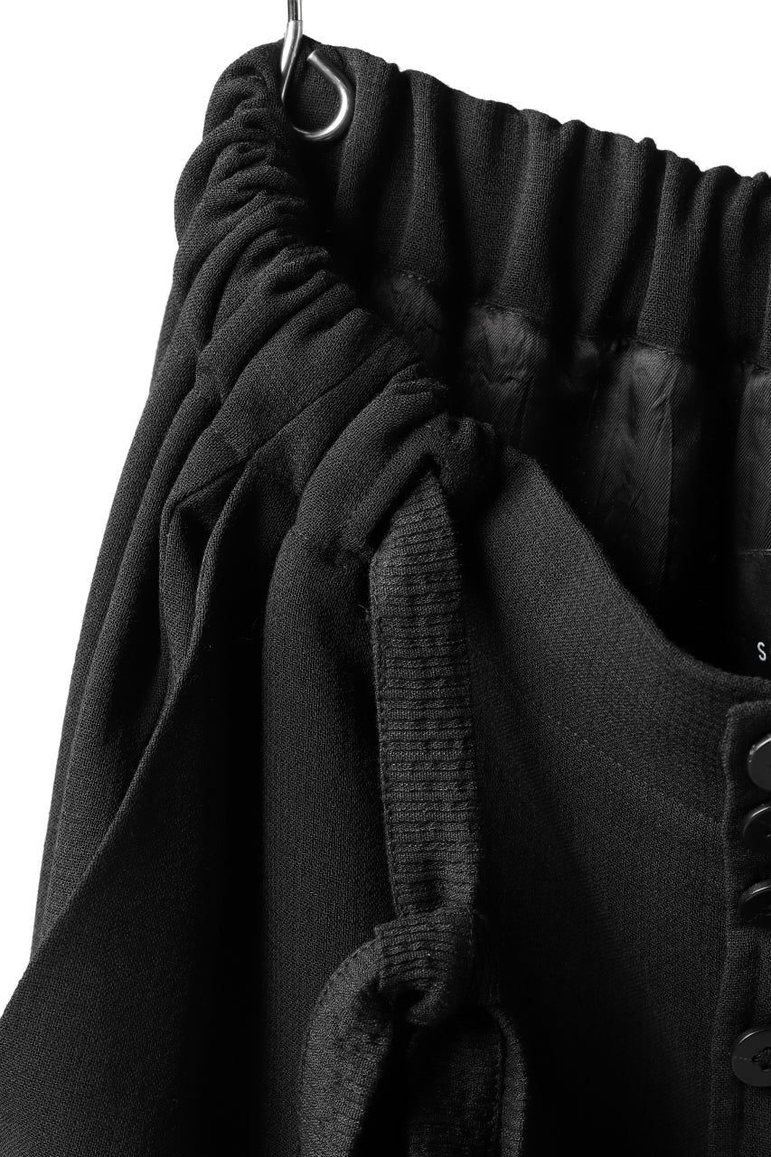 画像をギャラリービューアに読み込む, SOSNOVSKA exclusive VOLUME WOOLEN WIDE PANTS (BLACK)