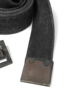 画像をギャラリービューアに読み込む, BORIS BIDJAN SABERI FABRIC & PLATE BELT / RESIN DYED "BELT5-SIN" (DARK GREY)